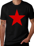 Red Star Graphic Tee - Black