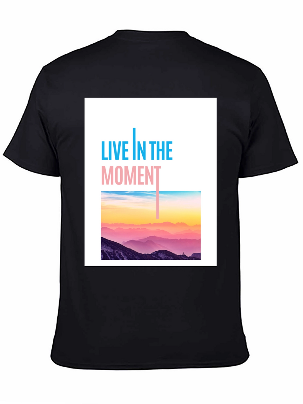 Live In The Moment Graphic Tee - Black