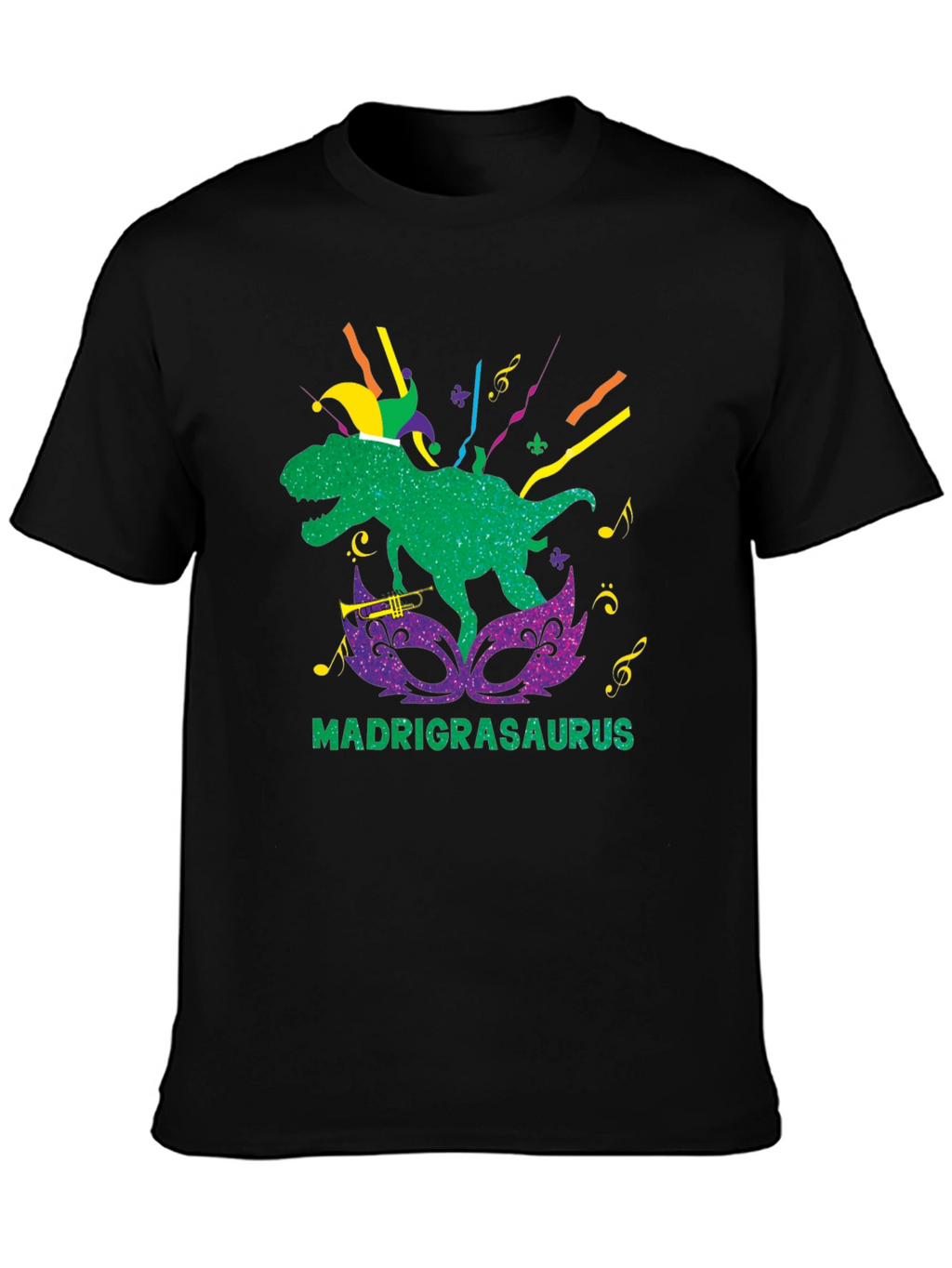 Mardi Grasaurus T-Shirt - Dinosaur Mardi Gras