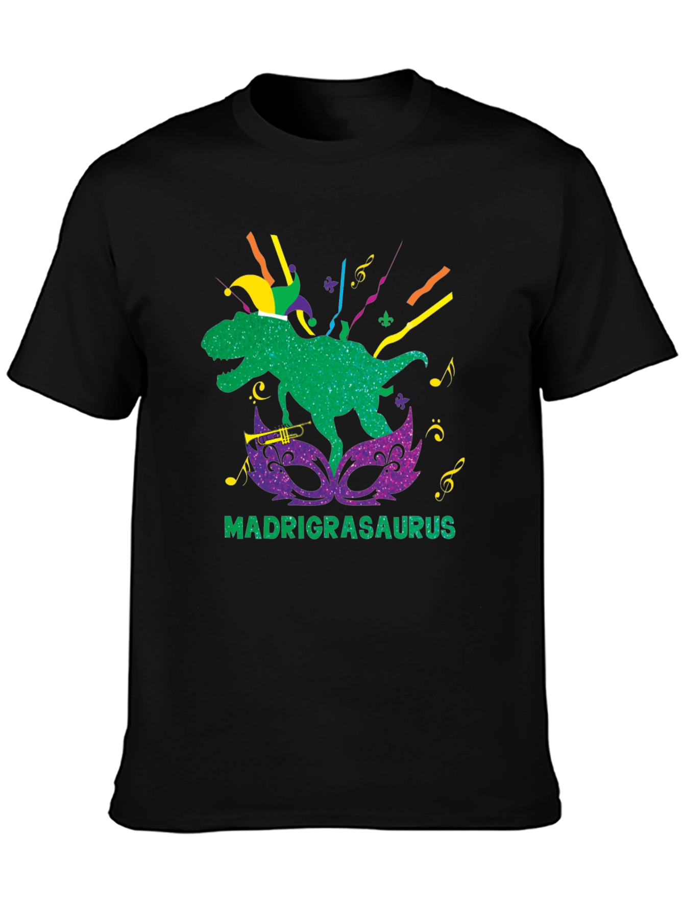 Mardi Grasaurus T-Shirt - Dinosaur Mardi Gras