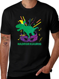 Mardi Grasaurus T-Shirt - Dinosaur Mardi Gras