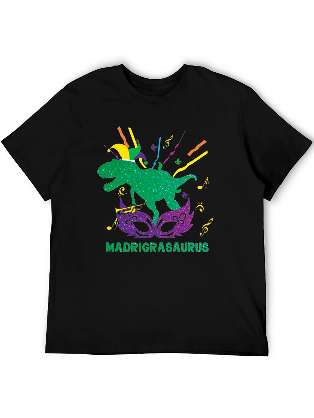 Mardi Grasaurus T-Shirt - Dinosaur Mardi Gras