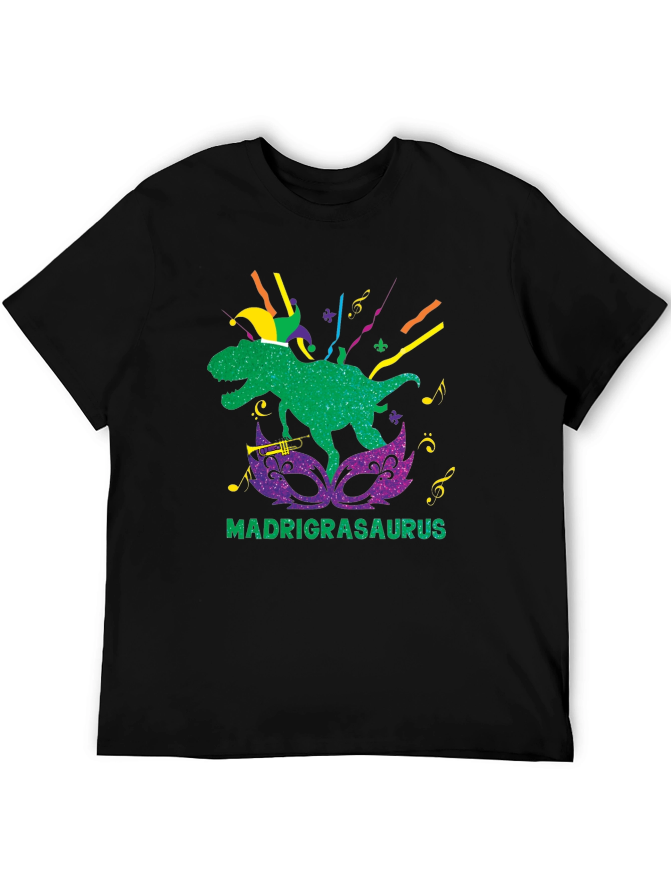 Mardi Grasaurus T-Shirt - Dinosaur Mardi Gras