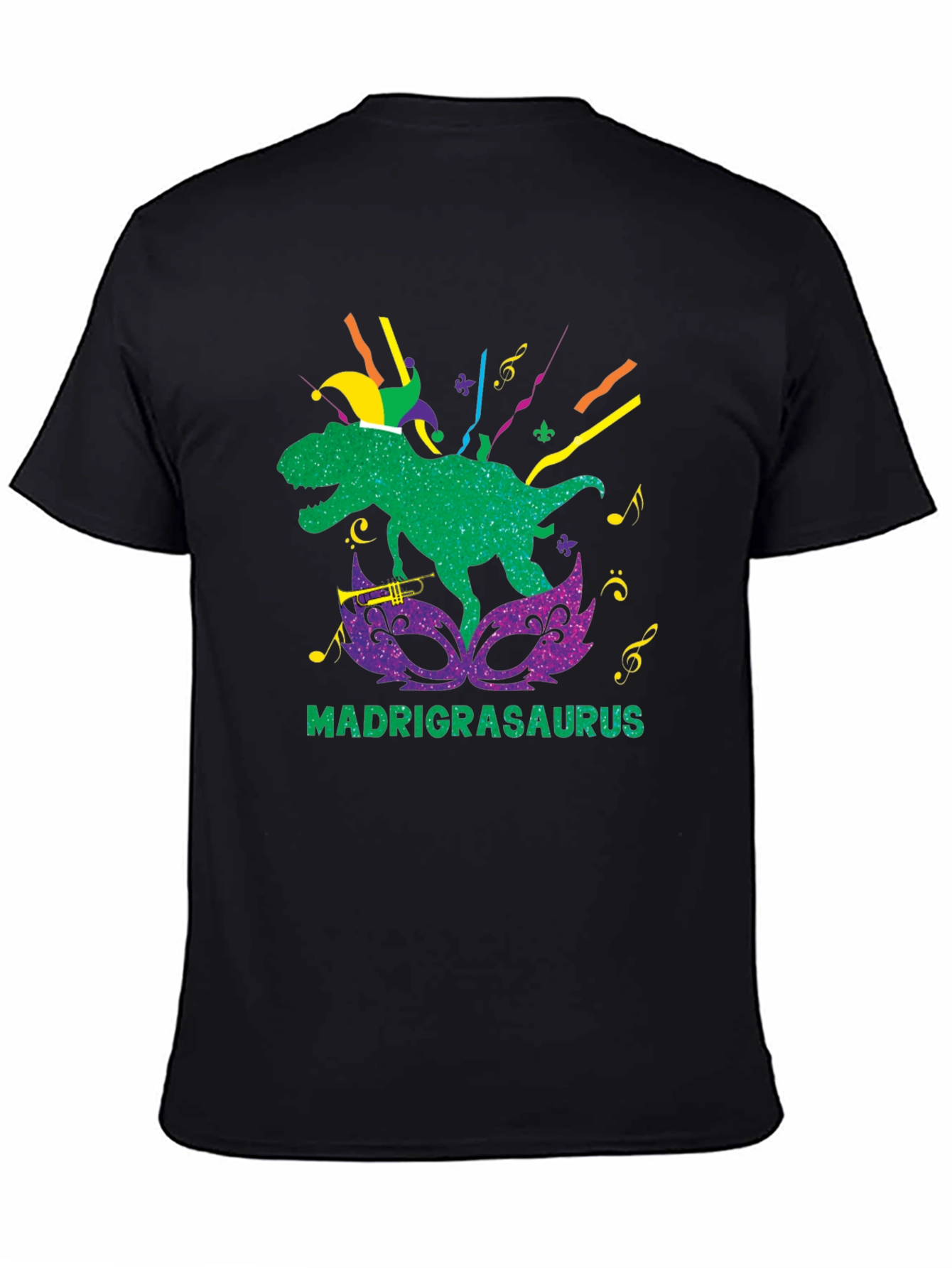 Mardi Grasaurus T-Shirt - Dinosaur Mardi Gras