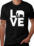 Elephant LOVE Graphic Tee - Unisex Cotton T-Shirt