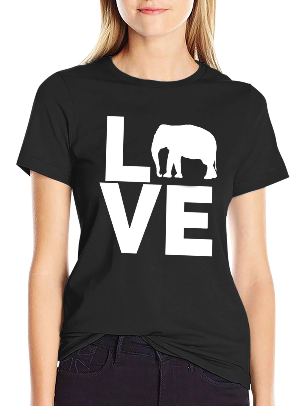 Elephant LOVE Graphic Tee - Unisex Cotton T-Shirt
