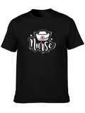 Nurse Graphic T-Shirt - Black Cotton Tee