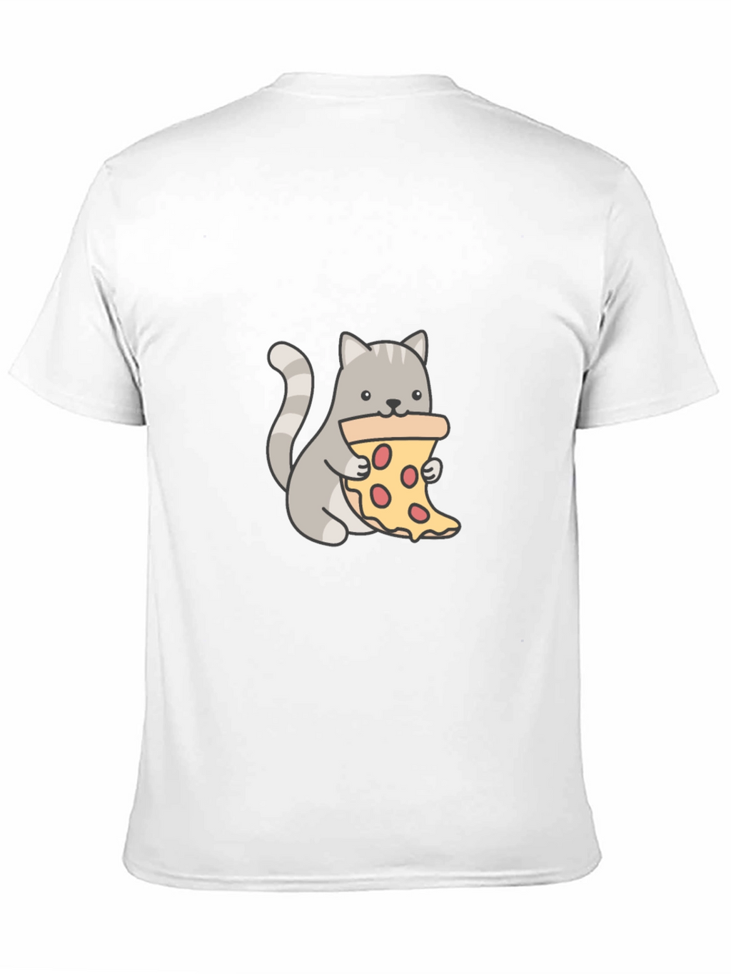 Cat Eating Pizza Graphic T-Shirt