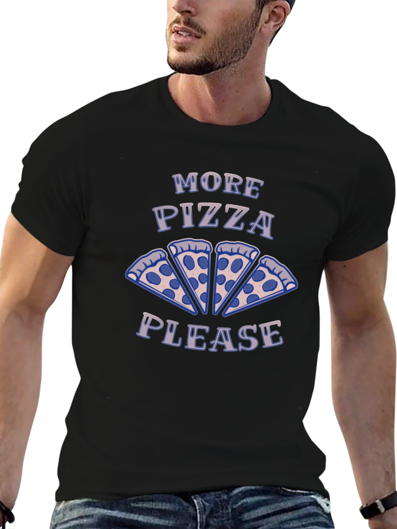 More Pizza Please Mens Graphic Tee