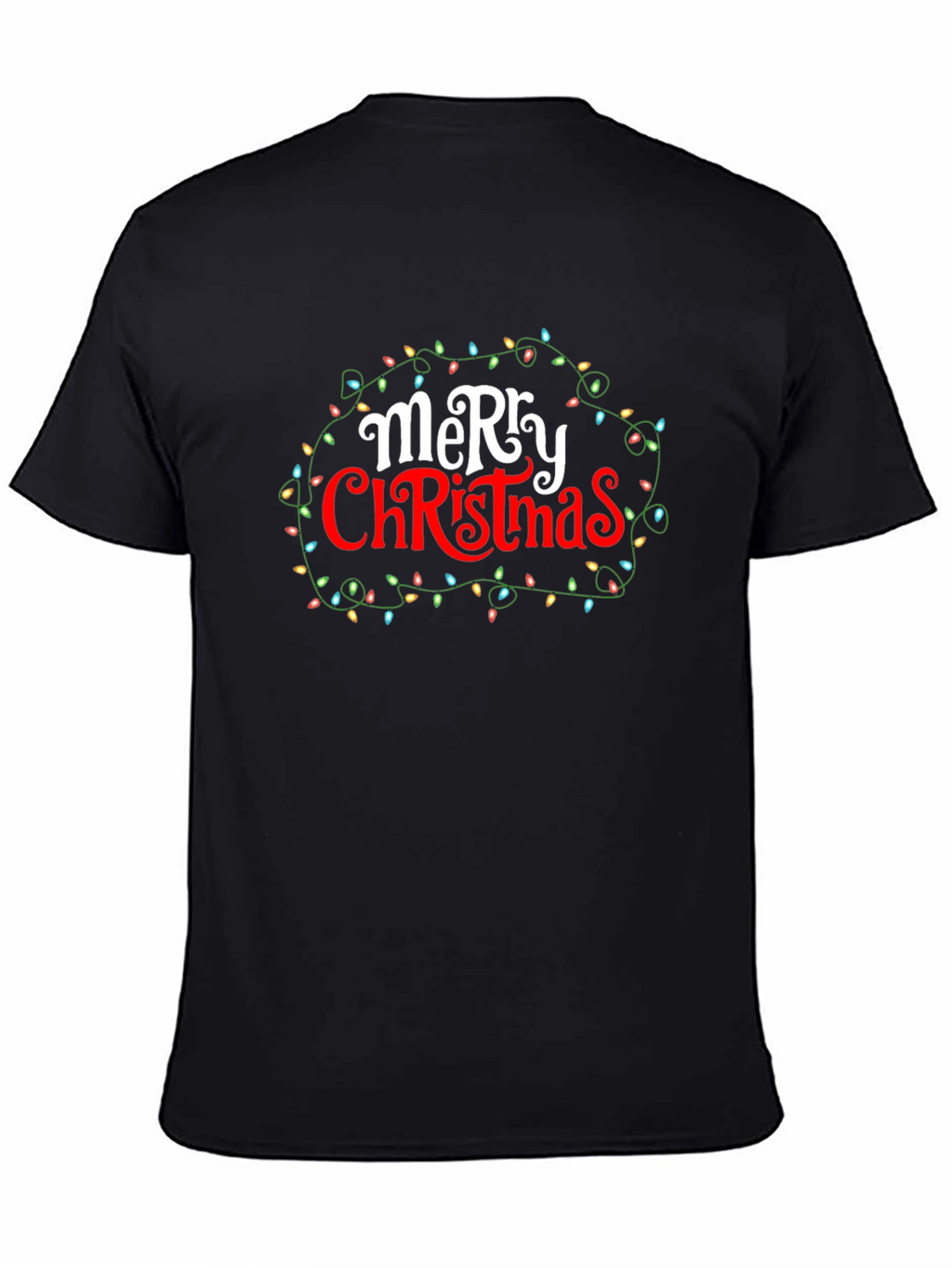 Merry Christmas Lights Graphic Tee - Holiday Cheer