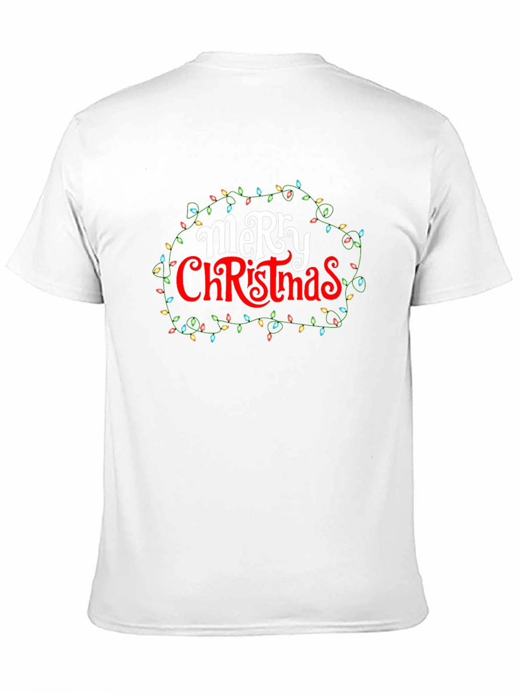 Merry Christmas Lights Graphic Tee - Holiday Cheer