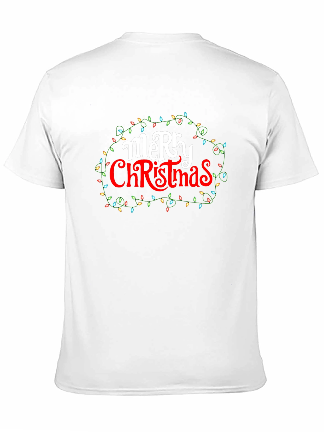 Merry Christmas Lights Graphic Tee - Holiday Cheer