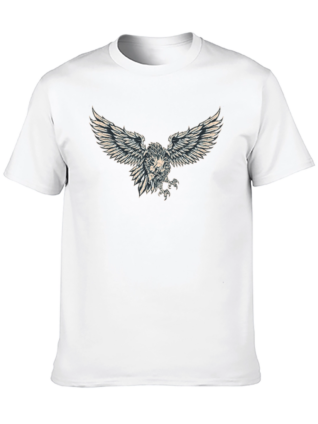 Black T-Shirt with Eagle Print