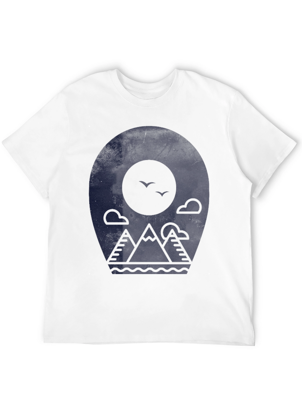 Mountainscape Graphic Tee - Modern Black T-Shirt