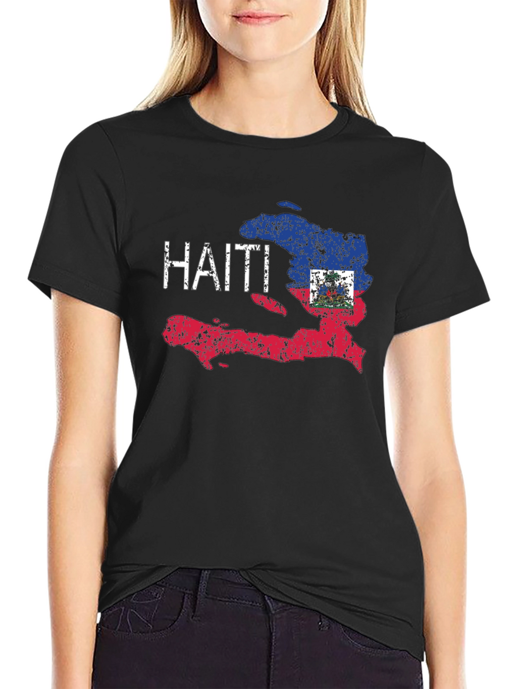 Haiti Flag T-Shirt - Distressed Design