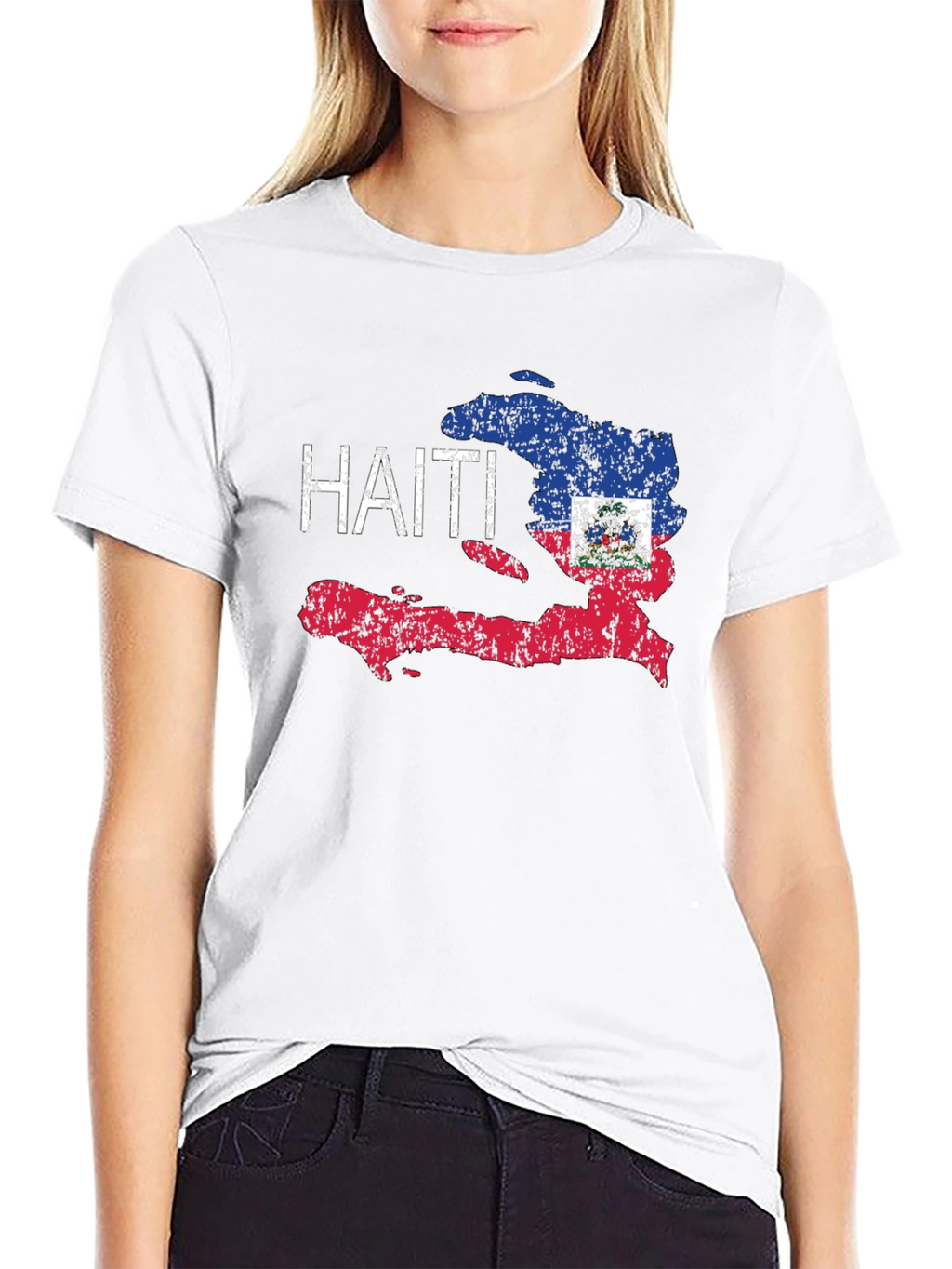 Haiti Flag T-Shirt - Distressed Design