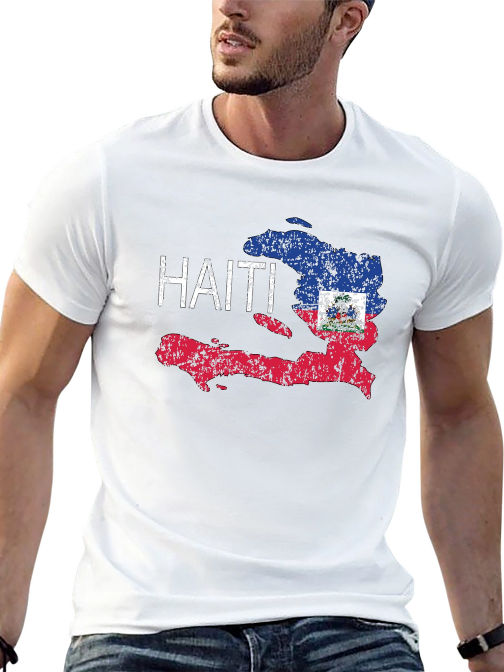 Haiti Flag T-Shirt - Distressed Design