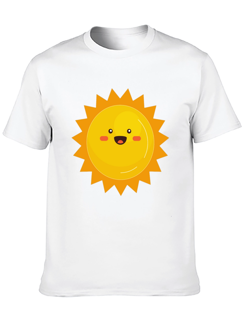 Smiling Sun Graphic Print Black Tee
