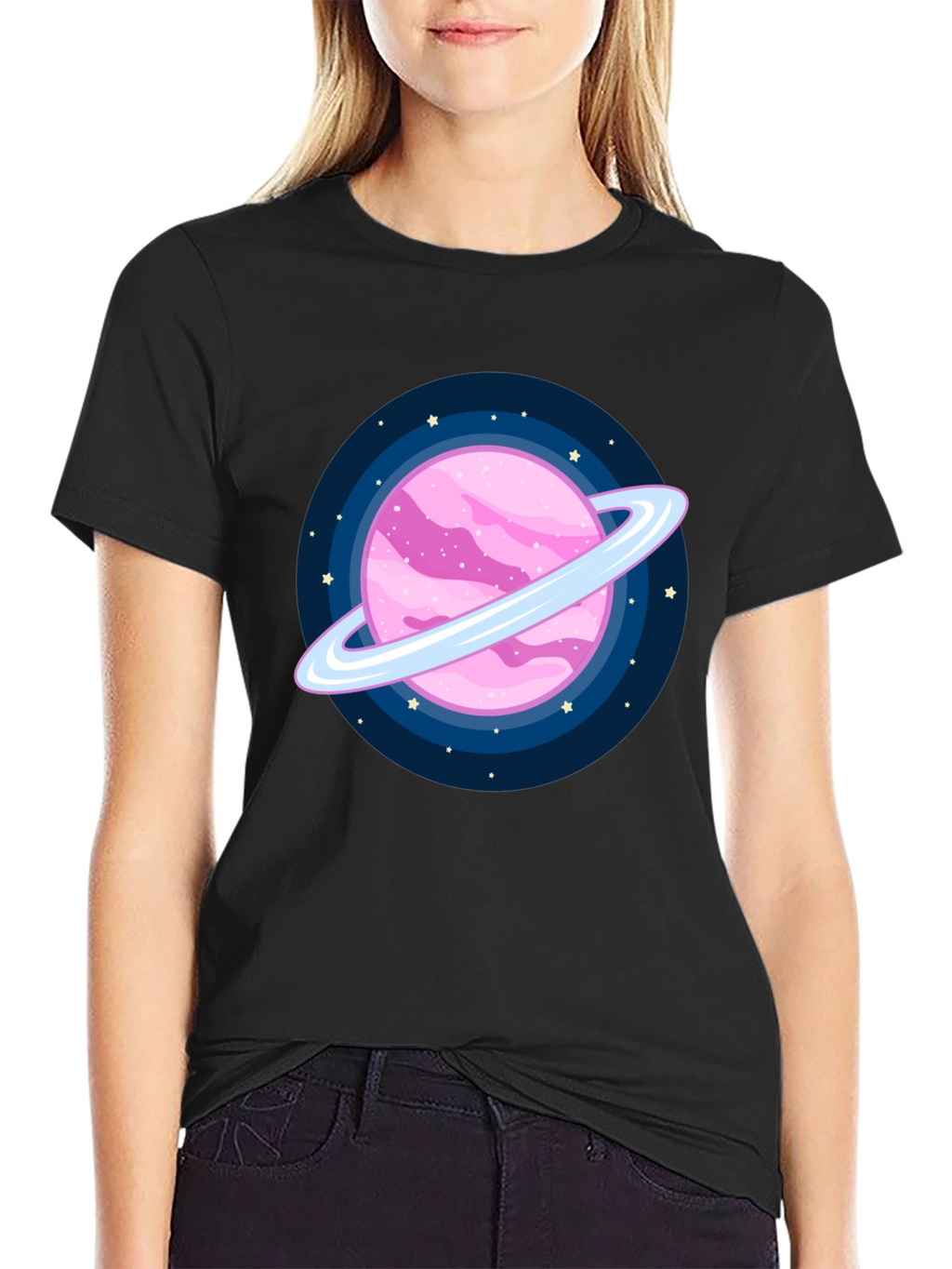 Pink Planet T-Shirt - Galactic Style