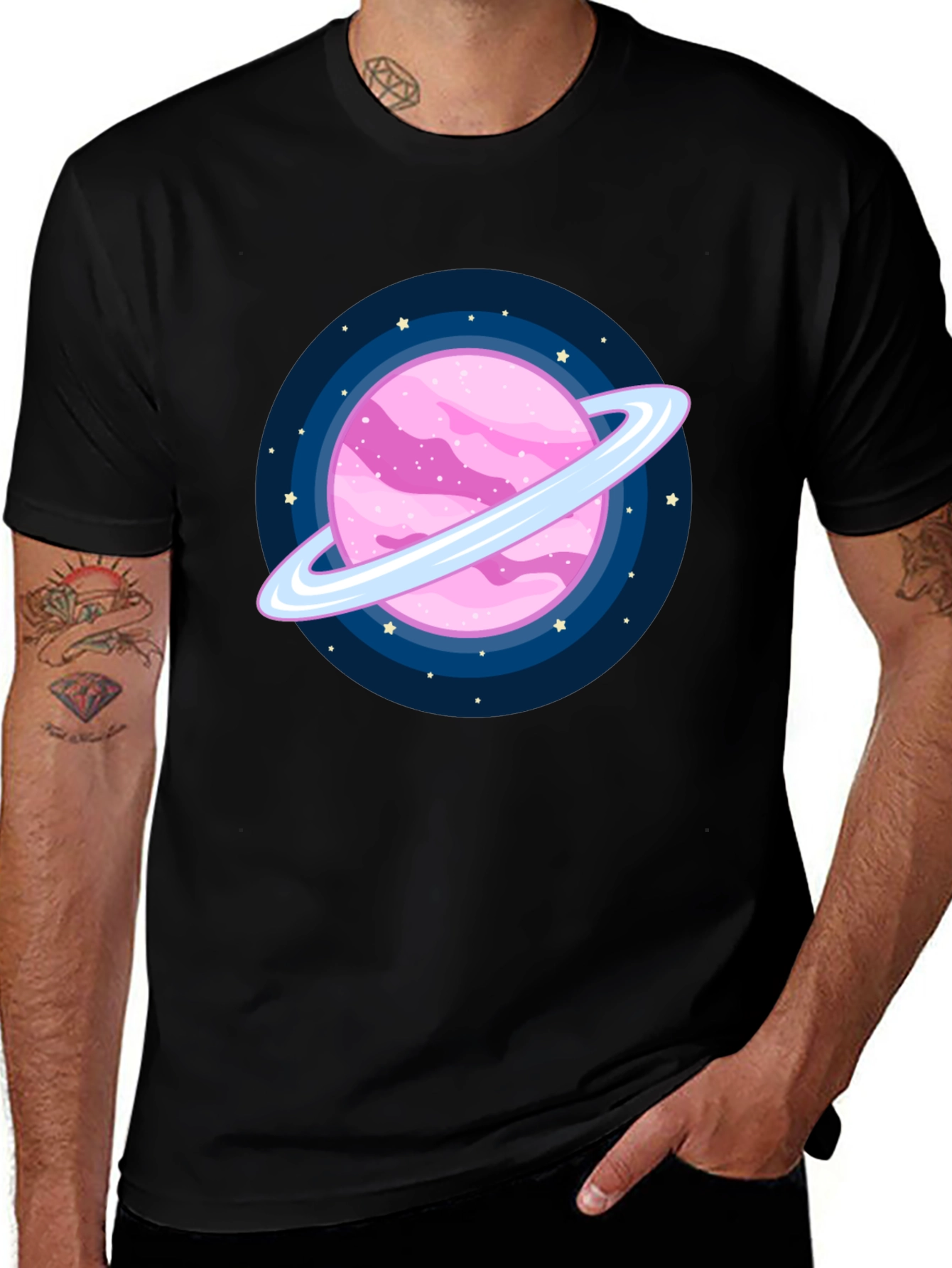 Pink Planet T-Shirt - Galactic Style