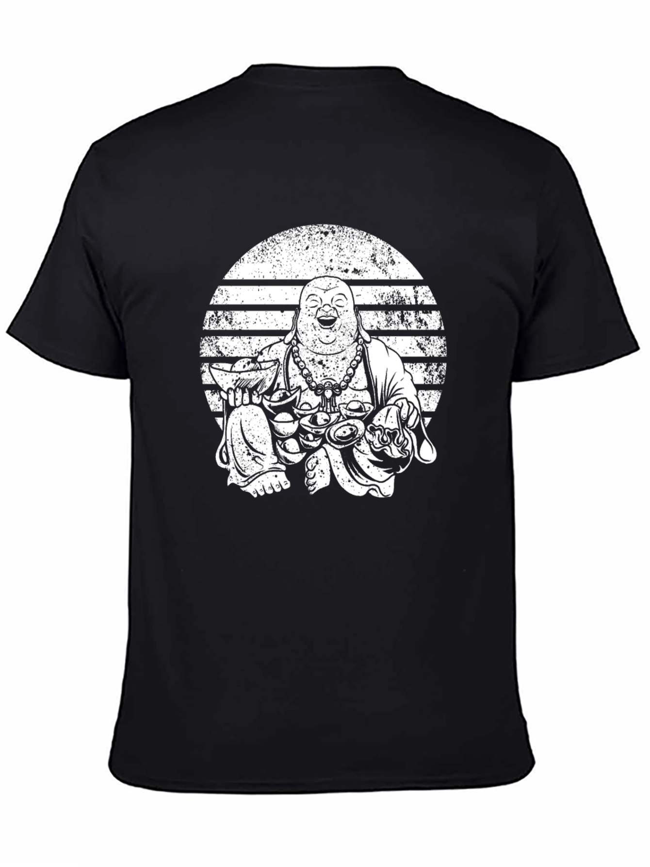 Laughing Buddha Graphic Black T-Shirt