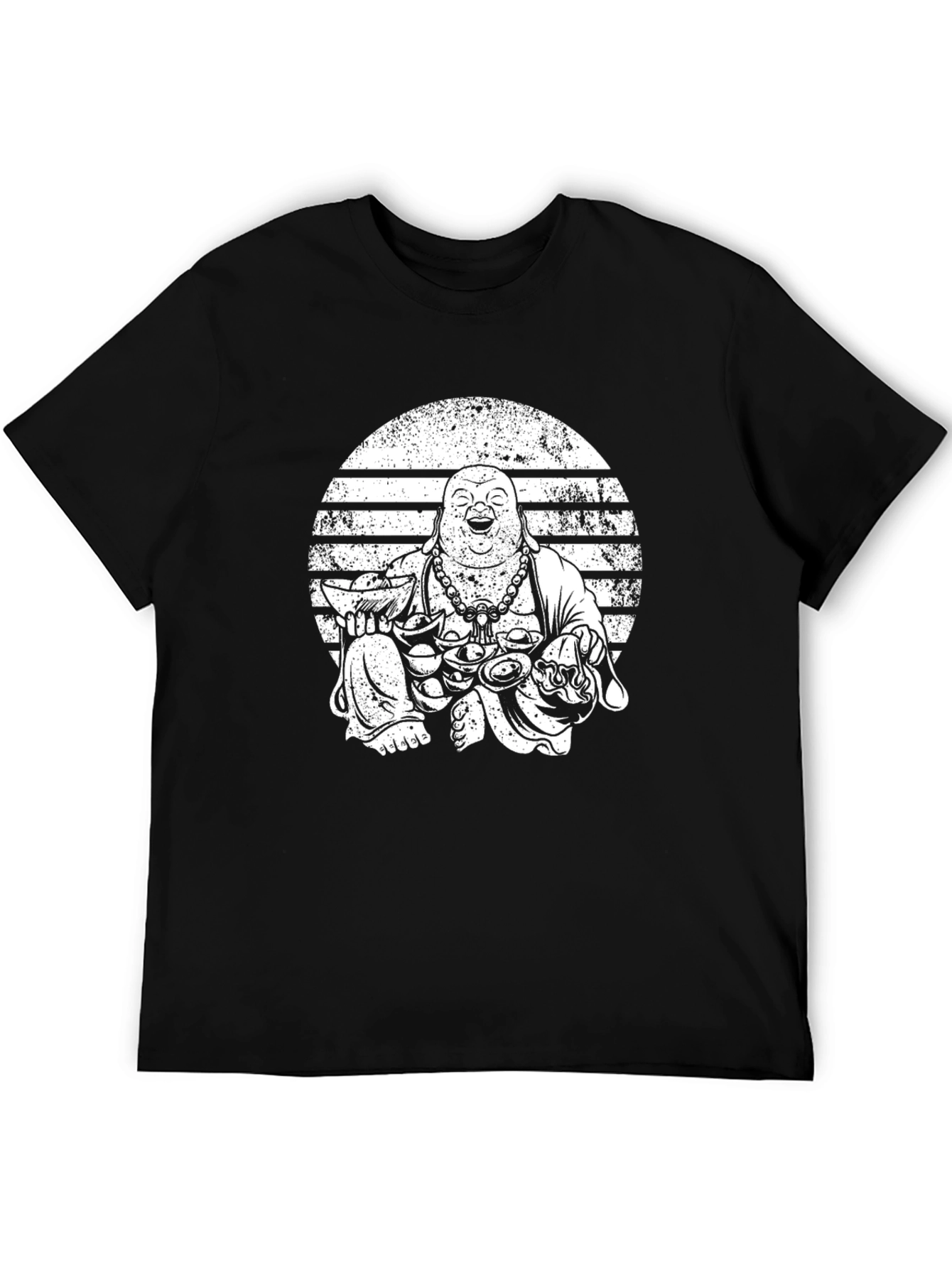 Laughing Buddha Graphic Black T-Shirt