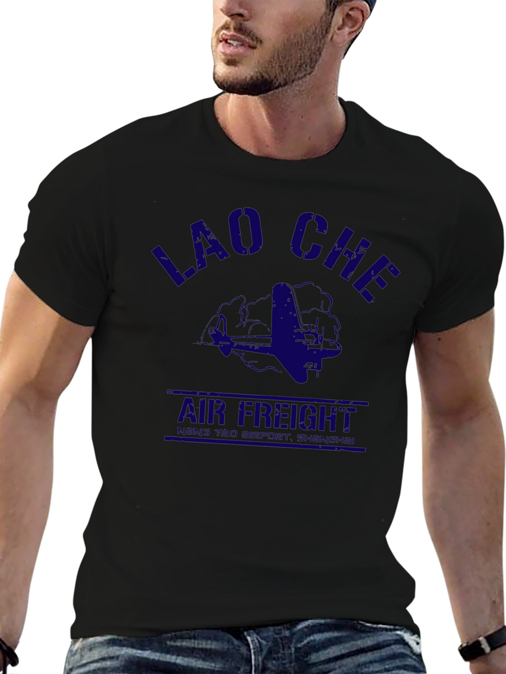 Lao Che Air Freight Graphic Tee - Black