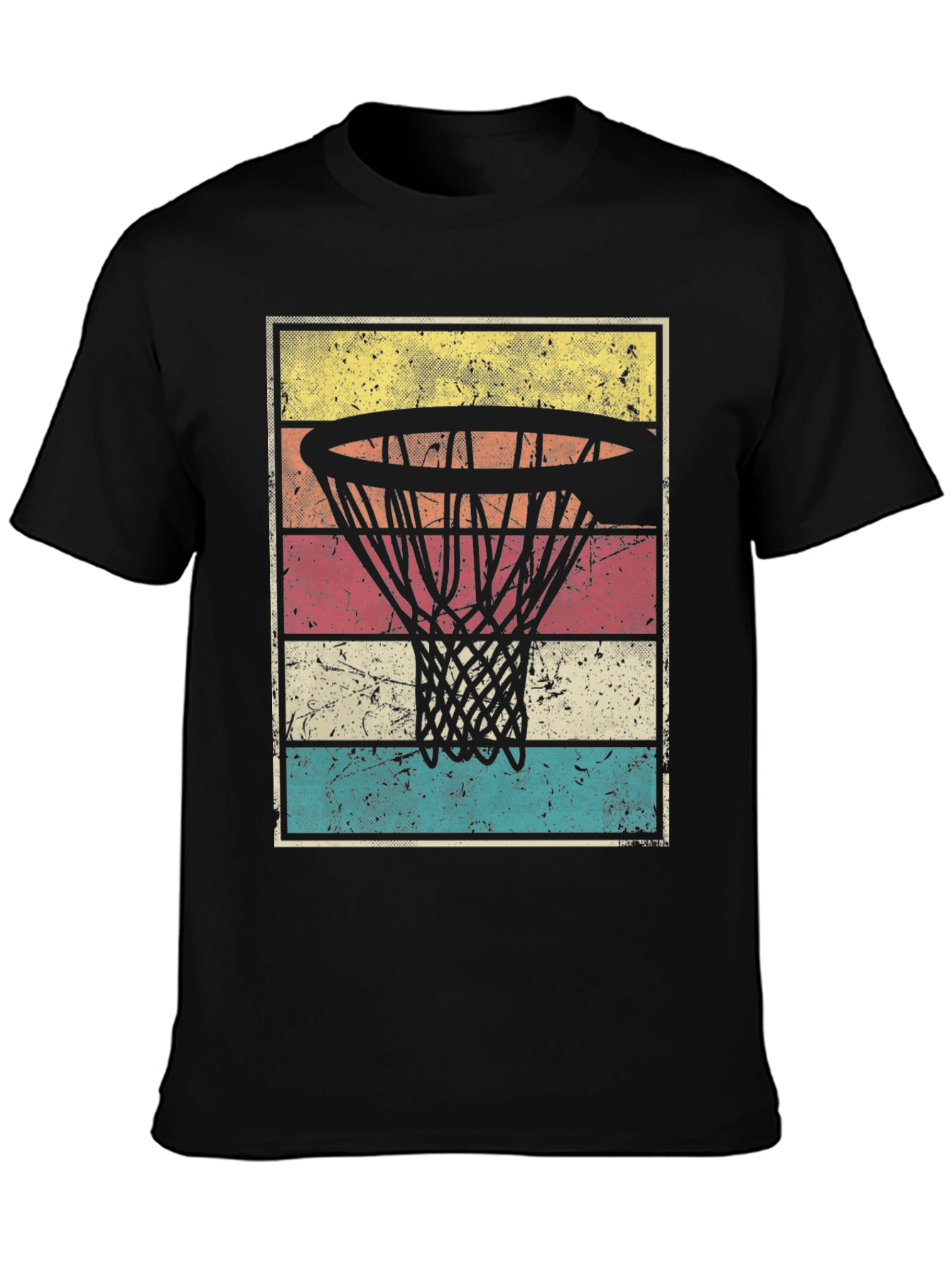 Retro Basketball Hoop Graphic T-Shirt