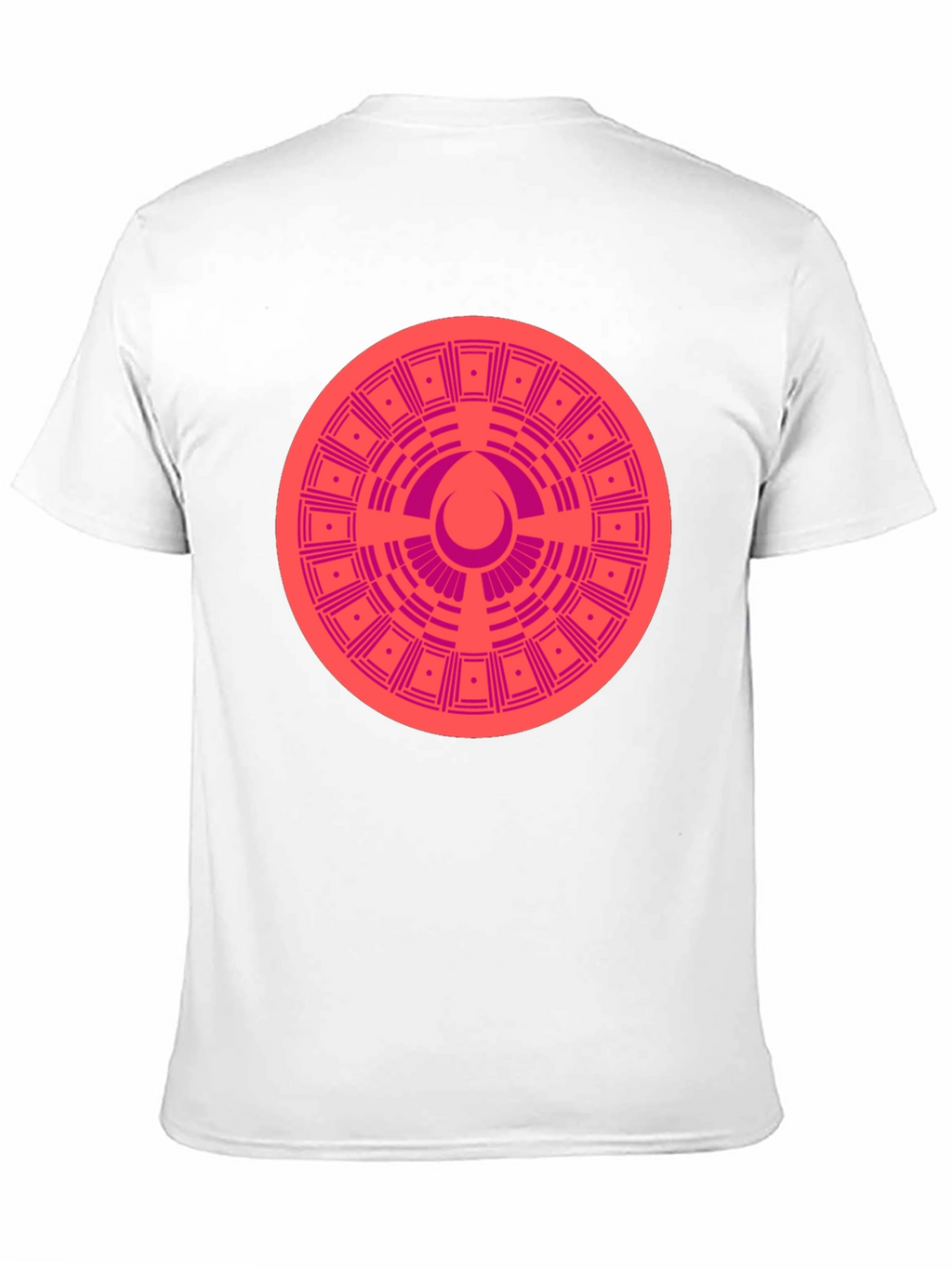 Geometric Patterned Tee - Black Cotton Blend