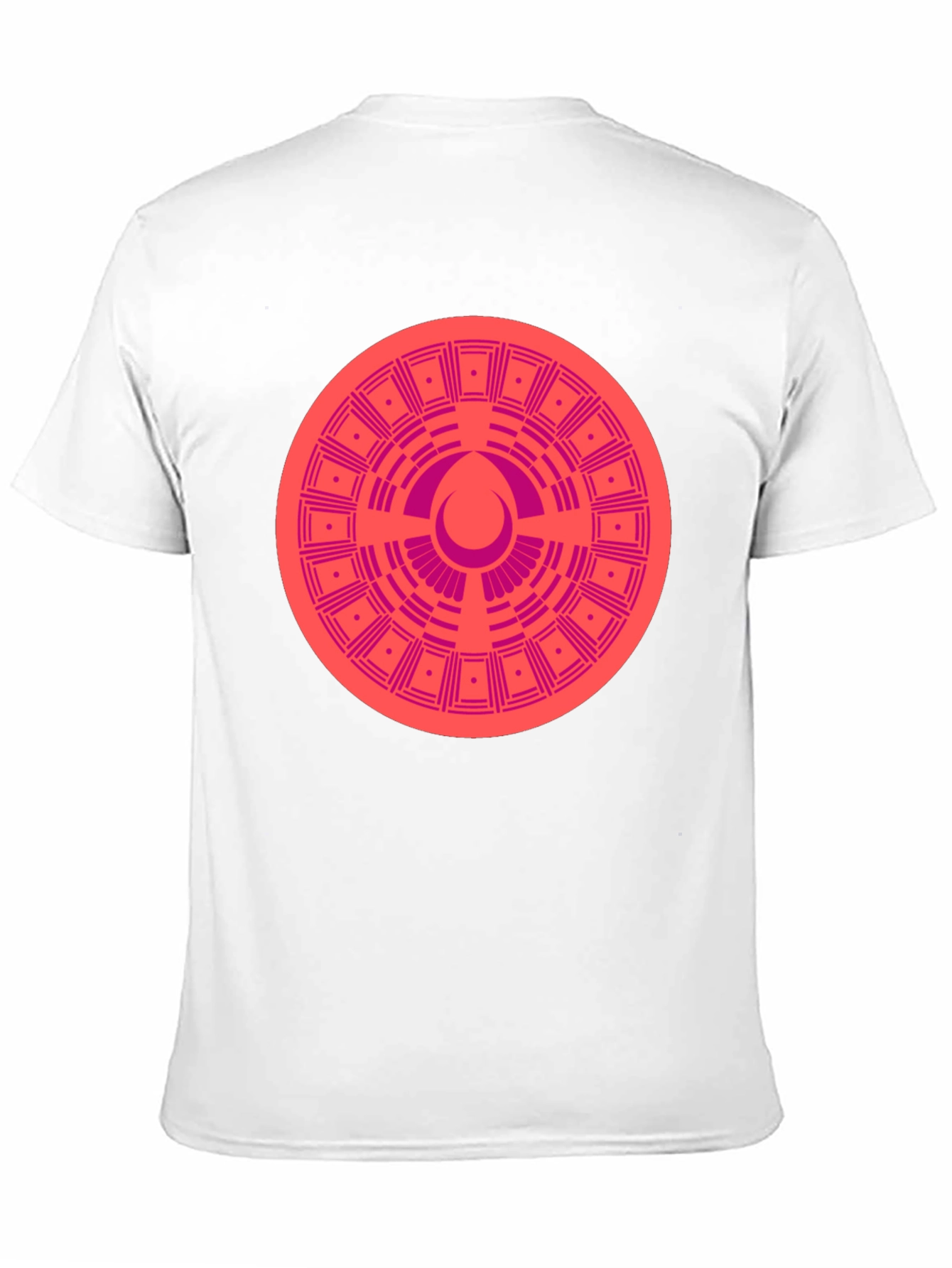 Geometric Patterned Tee - Black Cotton Blend