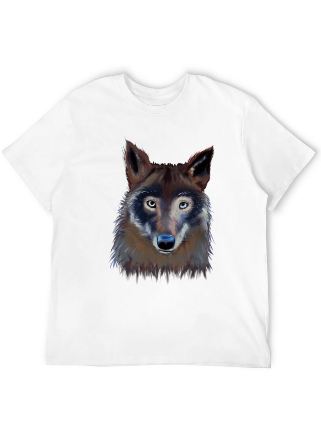 Wolf Graphic Print T-Shirt - Black