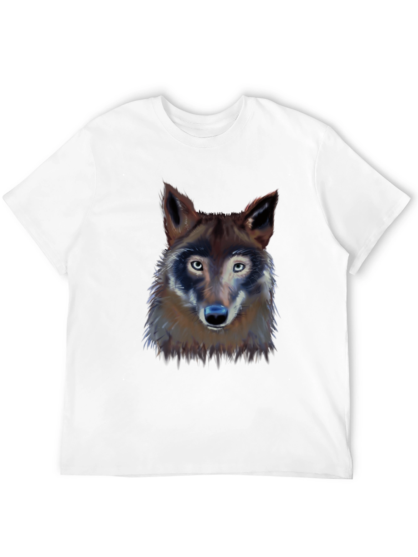 Wolf Graphic Print T-Shirt - Black