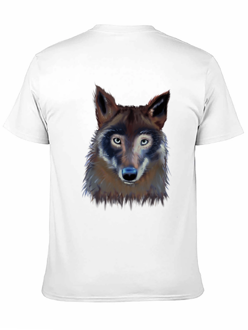 Wolf Graphic Print T-Shirt - Black