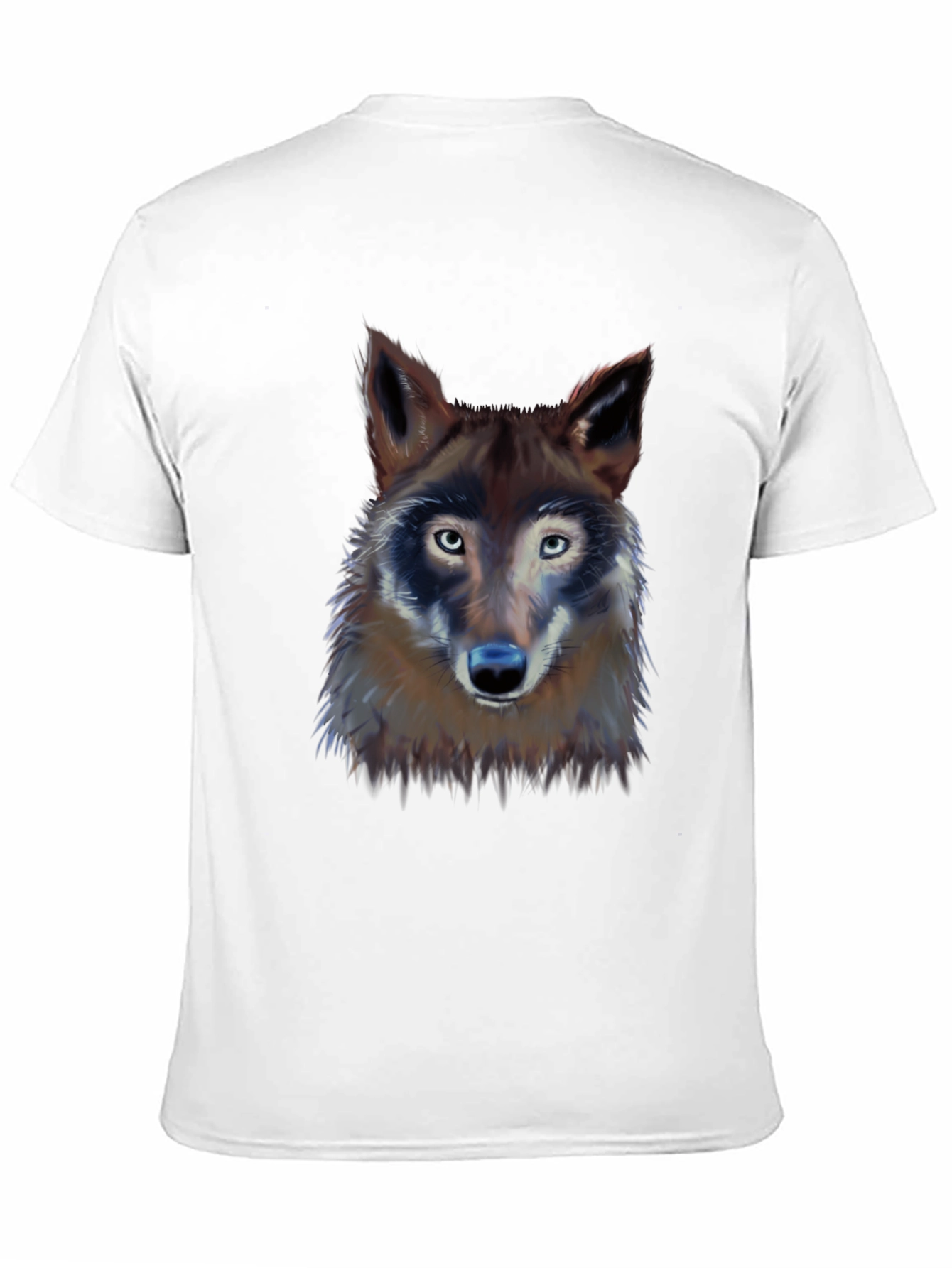 Wolf Graphic Print T-Shirt - Black