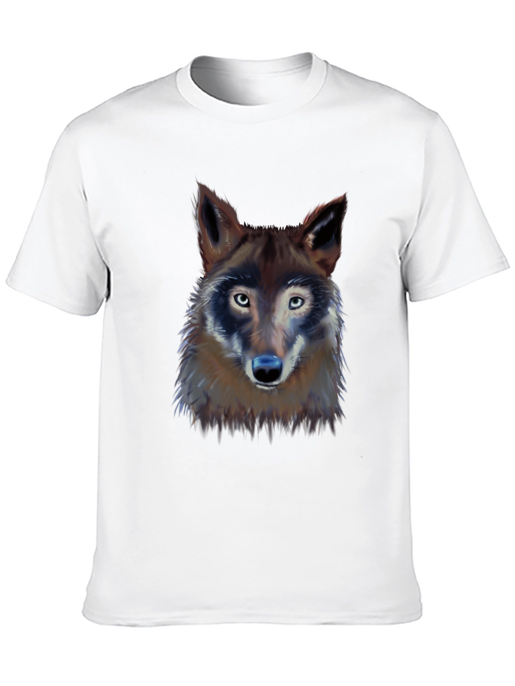 Wolf Graphic Print T-Shirt - Black