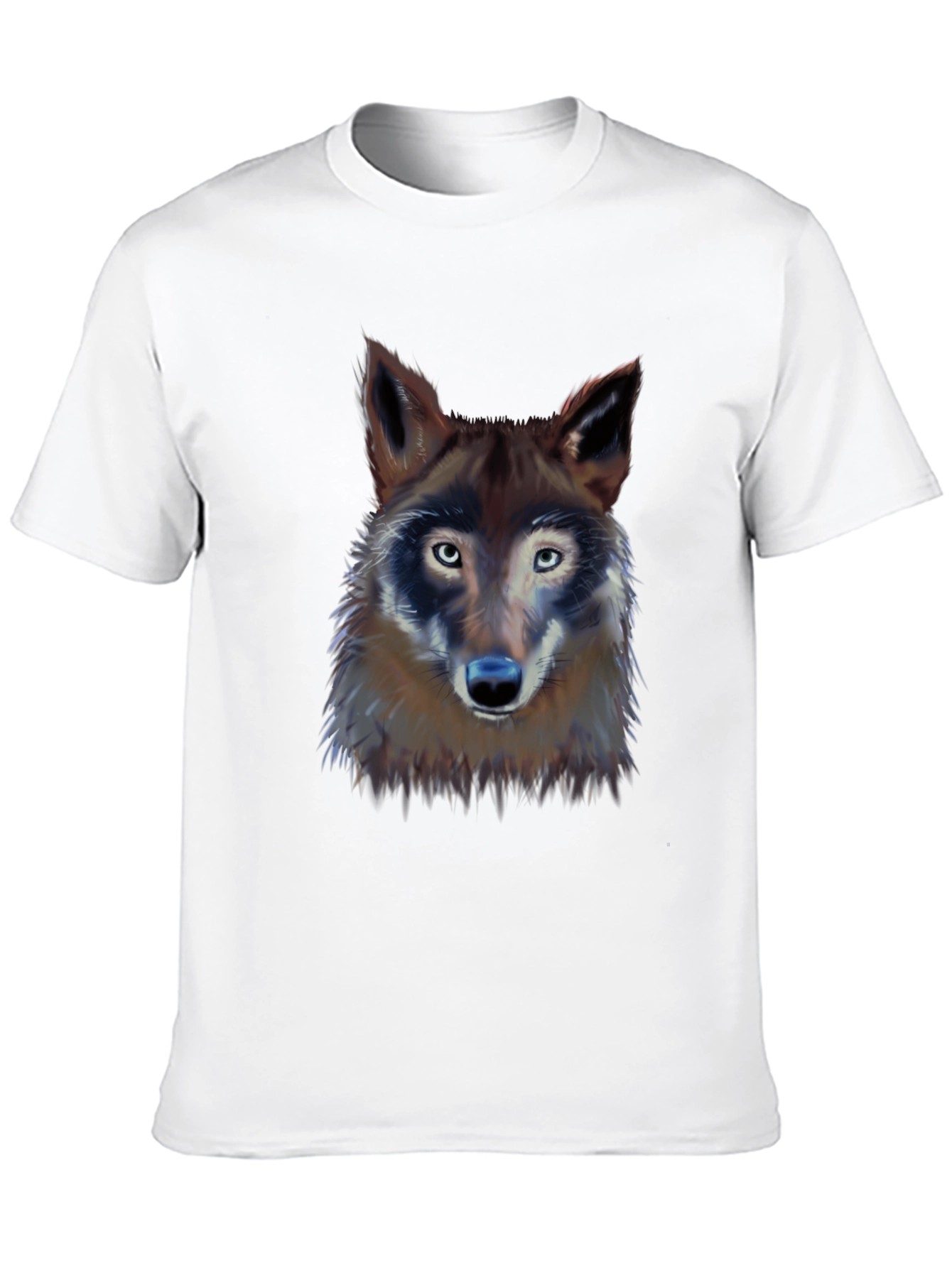 Wolf Graphic Print T-Shirt - Black