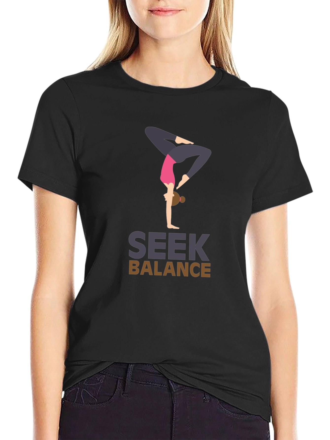 Seek Balance Yoga Graphic T-Shirt