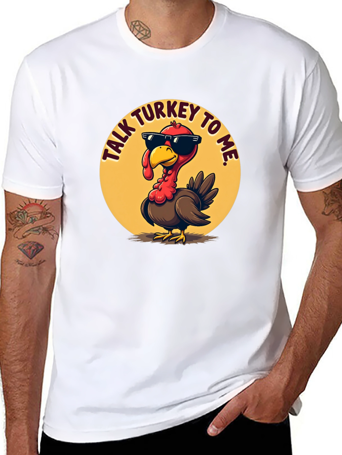 Talk Turkey To Me Black T-Shirt