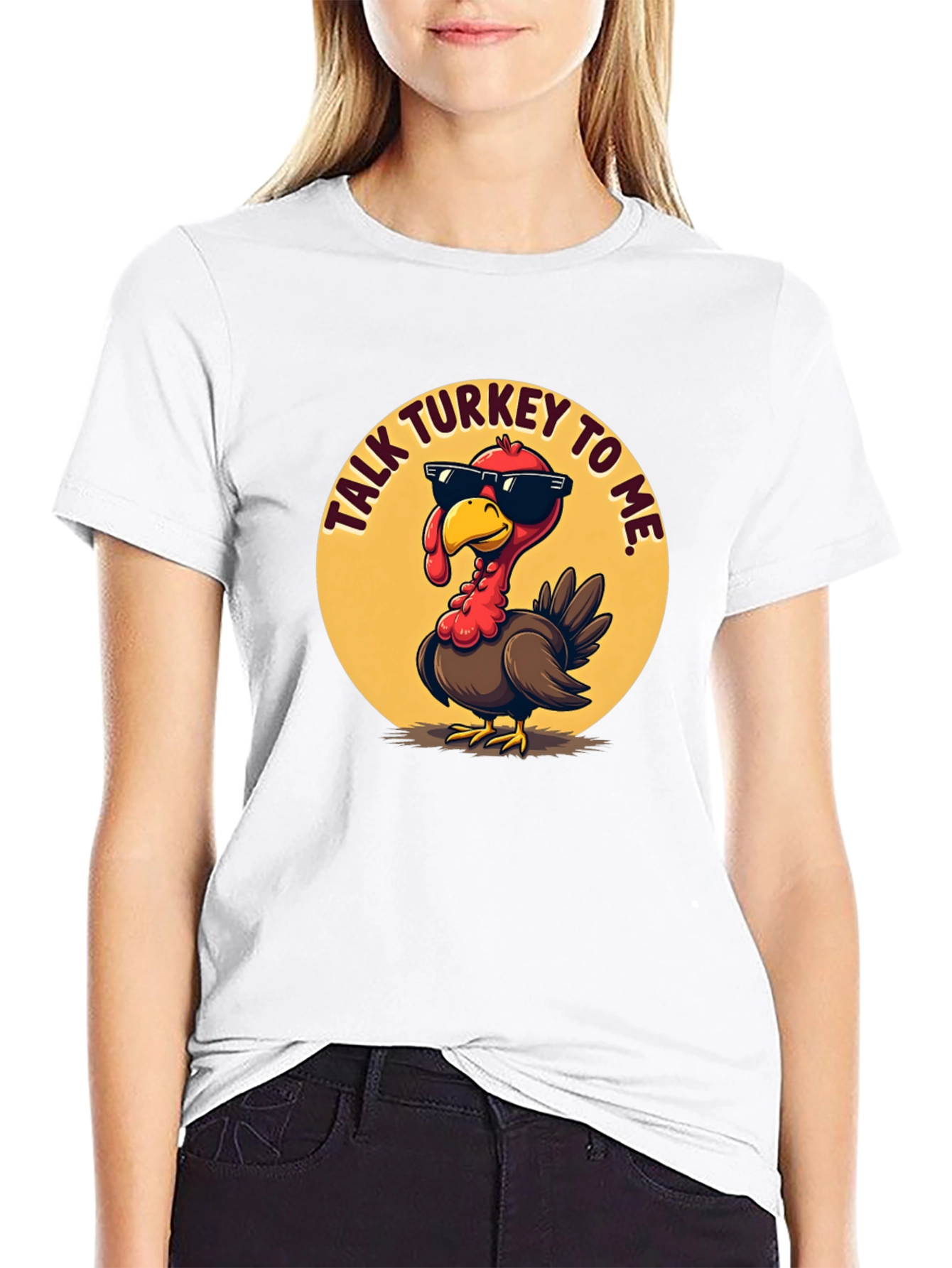 Talk Turkey To Me Black T-Shirt