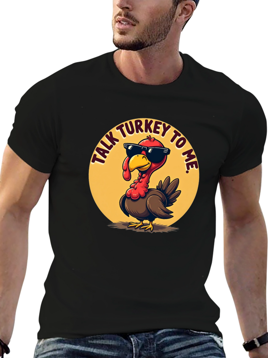 Talk Turkey To Me Black T-Shirt