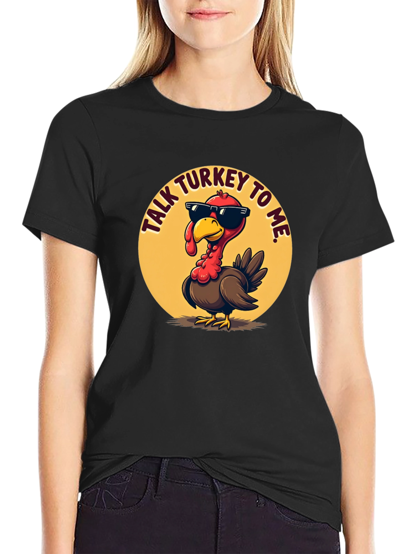Talk Turkey To Me Black T-Shirt