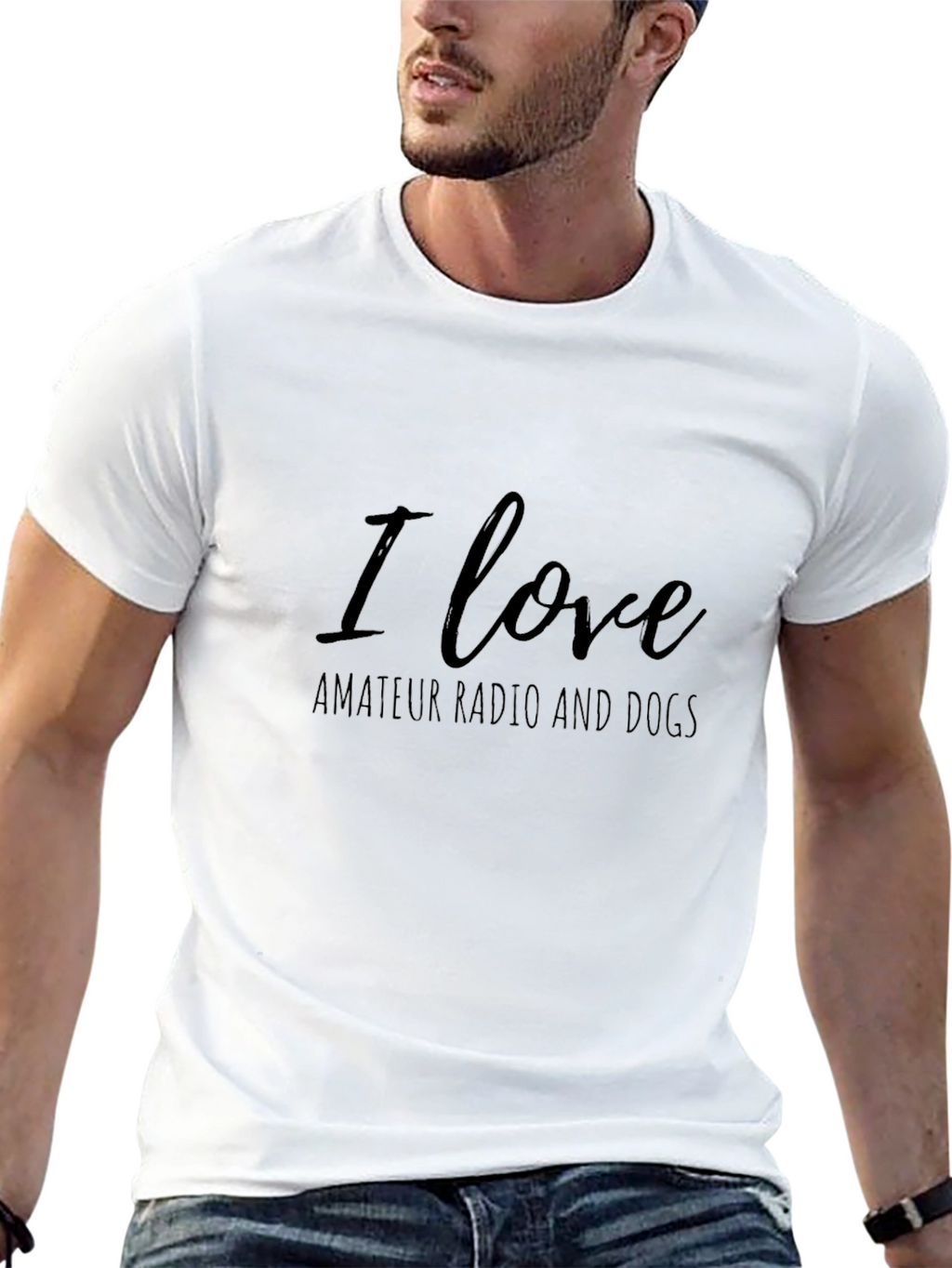 I Love Amateur Radio and Dogs T-Shirt