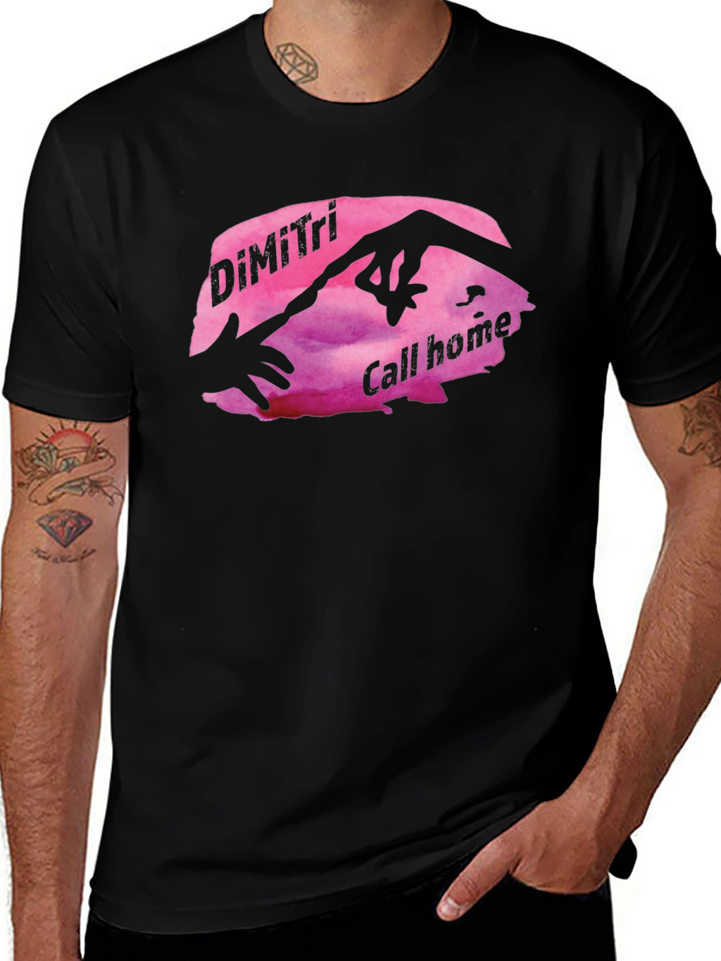 DiMiTri Call Home Black Graphic Tee