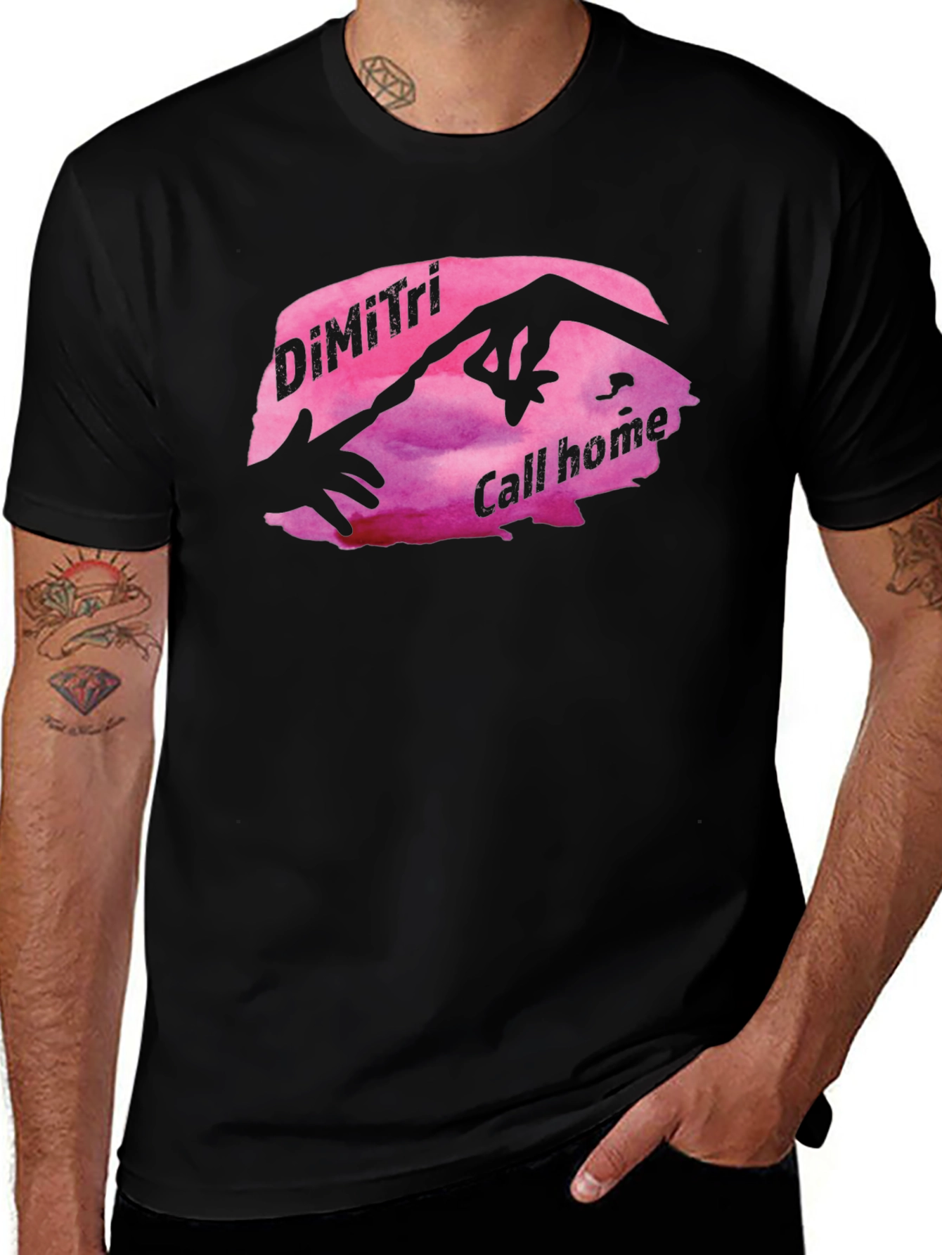 DiMiTri Call Home Black Graphic Tee