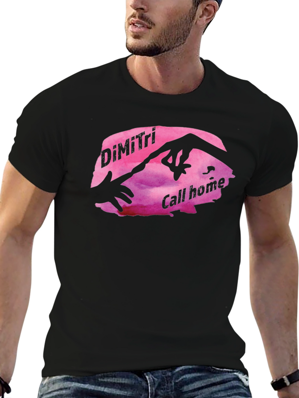 DiMiTri Call Home Black Graphic Tee