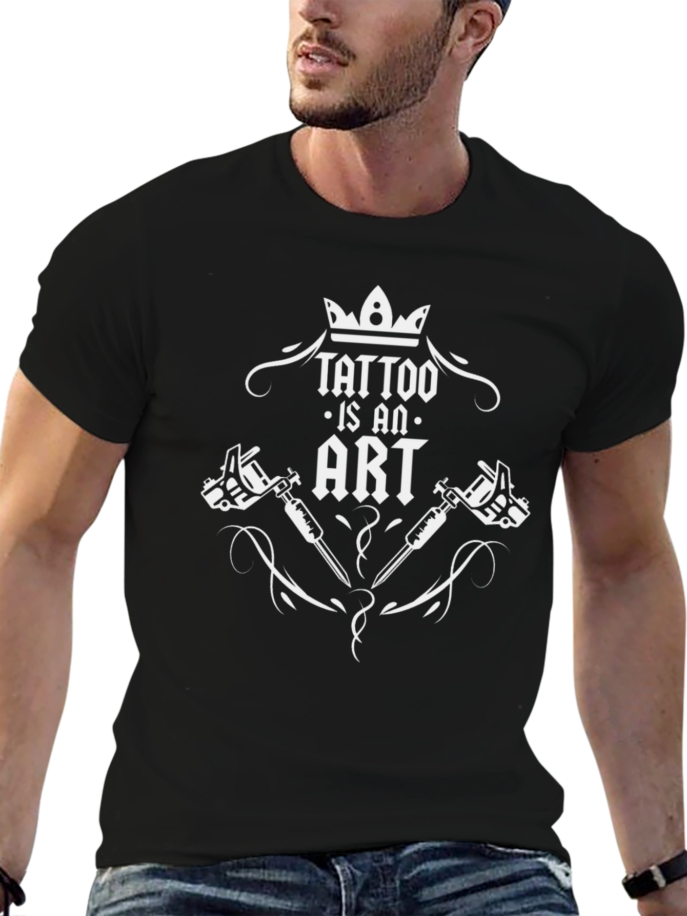 Tattoo Is An Art Graphic Tee - Black