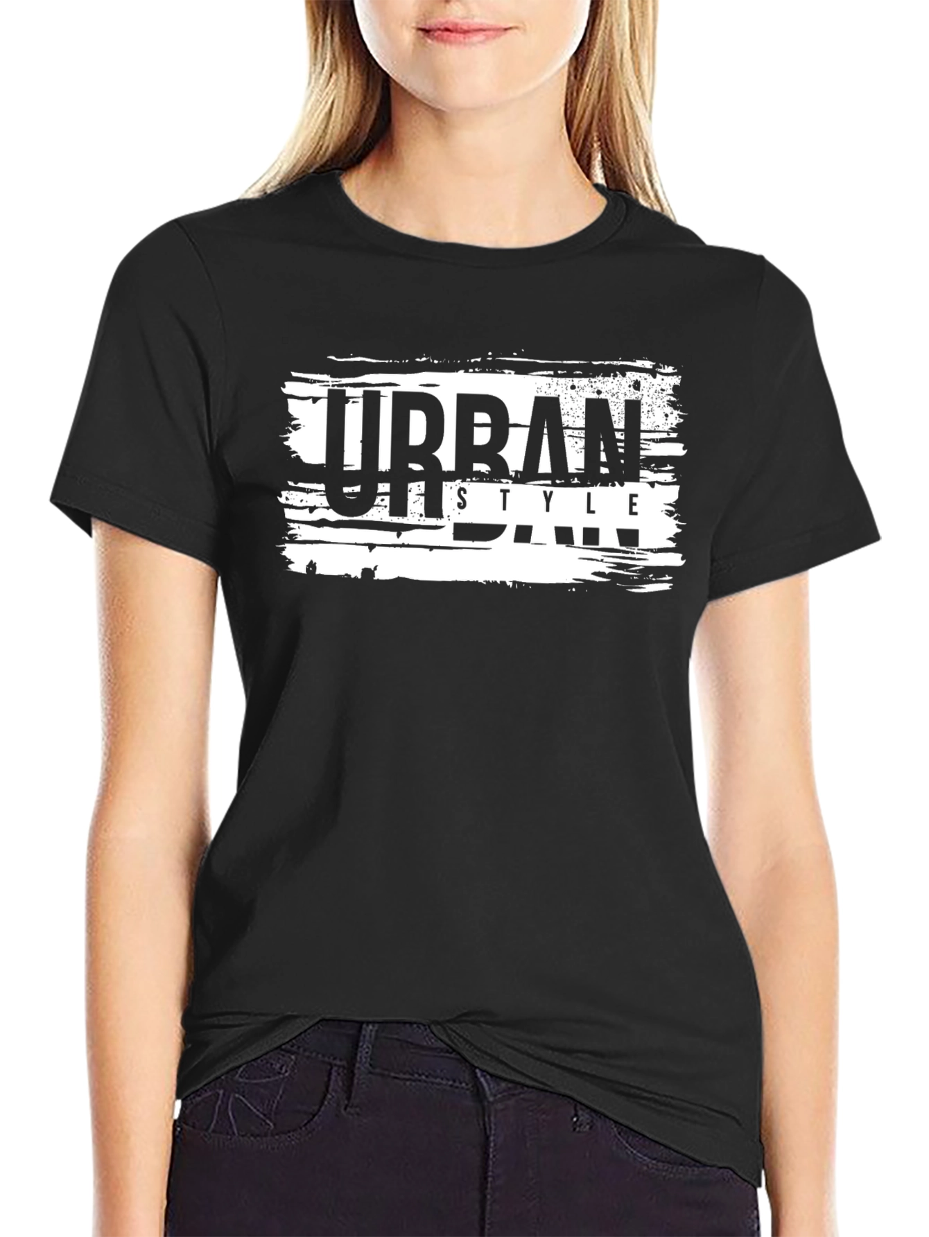 Urban Style Black Graphic Tee