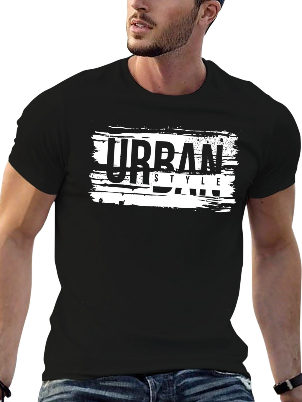 Urban Style Black Graphic Tee
