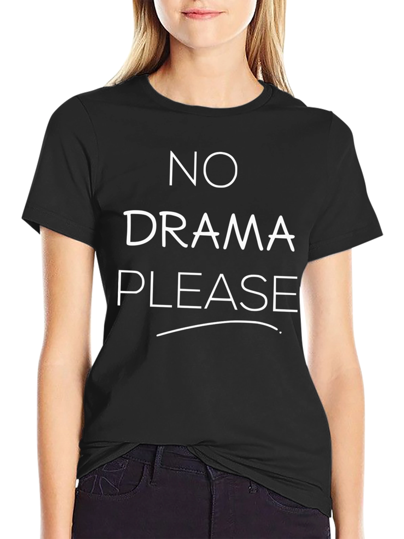 No Drama Please Graphic Tee - Stylish Slogan T-Shirt