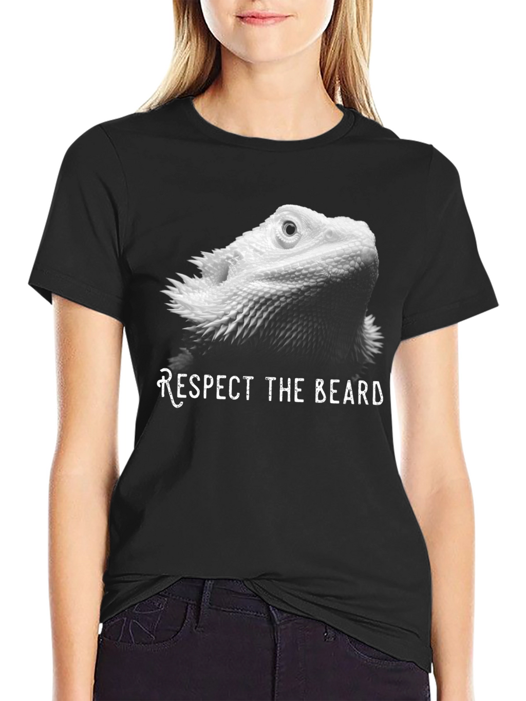 Respect the Beard Bearded Dragon Lizard T-Shirt
